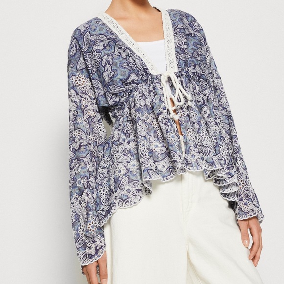 Free People |  Anissa Bed Jacket NWT - Picture 6 of 7